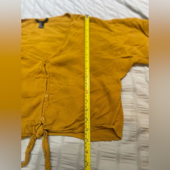 FOREVER 21 | button-up blouse shirt in mustard yellow Size Small - Picture 11 of 11